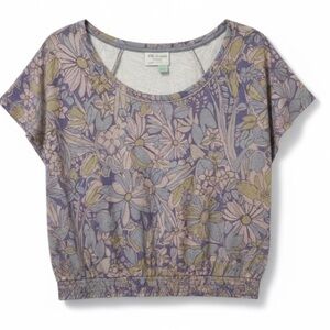 Anthropology, Saturday, Sunday top with deep sleeves Floral Print Top small